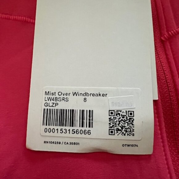 Lululemon - Mist Over Windbreaker - Glaze Pink Size 8 - Picture 5 of 5